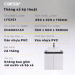 Tủ lavabo CAESAR LF5261 EH46001AV - Ảnh 3