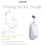 Bồn tiểu nam CAESAR U0211 treo tường - Ảnh 3