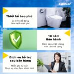 Bồn cầu thông minh CAESAR C1363F TAF400H (CD1363) nắp rửa điện tử - Ảnh 7