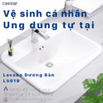 Chậu lavabo dương vành CAESAR L5019 - Ảnh 4
