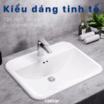 Chậu lavabo dương vành CAESAR L5019 - Ảnh 7