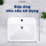 Chậu lavabo dương vành CAESAR L5019 - Ảnh 11