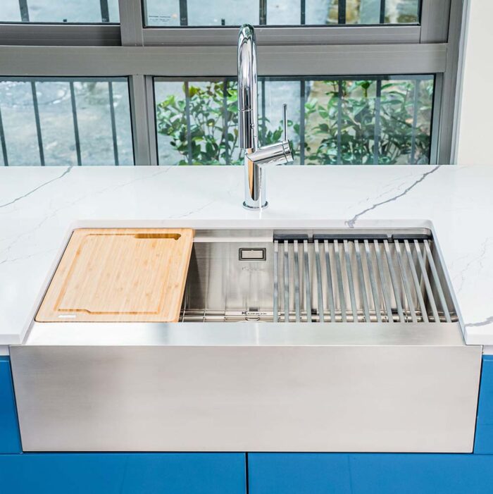 Chậu rửa bát inox KONOX KN8051AS Retta 1 hố - Ảnh 4