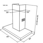 Bản vẽ kỹ thuật Máy hút mùi SPELIER SP 108 90cm Chữ T