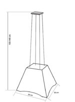 Bản vẽ kỹ thuật Máy hút mùi SPELIER SP 350 50cm độc lập