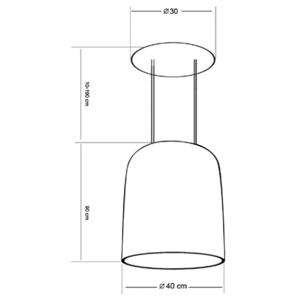 Bản vẽ kỹ thuật Máy hút mùi SPELIER SP-850G 40cm độc lập