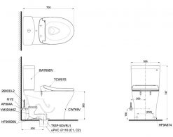 TOTO CS769DE2 (CS769DRE2) - Bồn cầu thông minh nắp rửa cơ TCW07S 1 TOTO CS769DE2 (CS769DRE2) - Bồn cầu thông minh nắp rửa cơ TCW07S