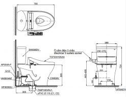Bản-vẽ-kích-thước-TOTO-CS838DW16---Bồn-cầu-2-khối-nắp-rửa-điện-tử-TCF23410AAA