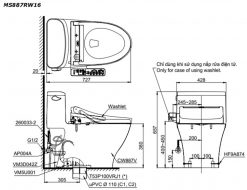 TOTO MS887CRW17 - Bồn cầu thông minh nắp rửa điện tử TCF23460AAA 1 Bản-vẽ-kích-thước-TOTO-MS887CRW17---Bồn-cầu-1-khối-nắp-rửa-điện-tử-TCF23460AAA