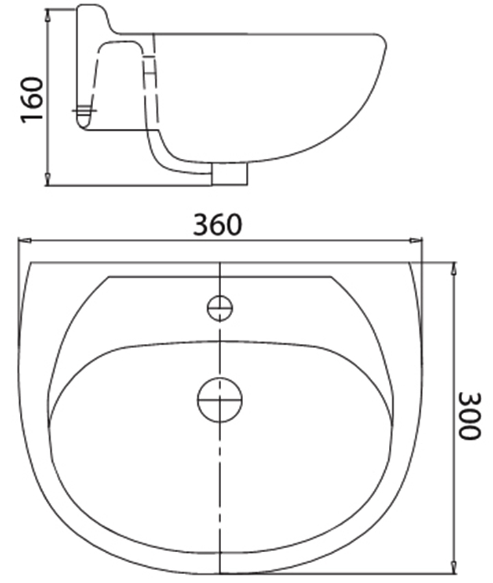 VIGLACERA BS418 - Chậu lavabo treo tường trẻ em