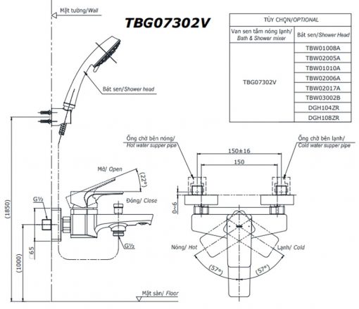 Bản-vẽ-kích-thước-TOTO-TBG07302V---Vòi-sen-tắm