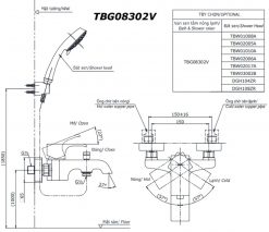TOTO TBG08302V - Vòi sen tắm
