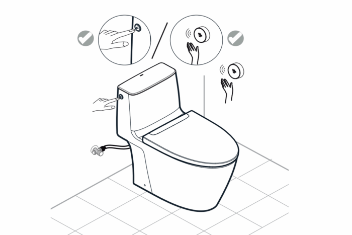 2 cach xa nuoc tren bon cau 1 khoi inax act 902vn
