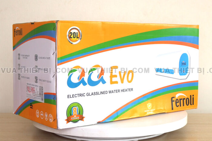 Anh thuc te Binh nong lanh Ferroli QQ ME 15L 20L 30L lit ngang gian tiep 2500w 2