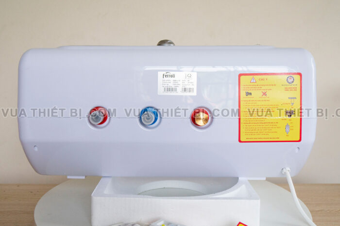 Anh thuc te Binh nong lanh Ferroli QQ ME 15L 20L 30L lit ngang gian tiep 2500w 3