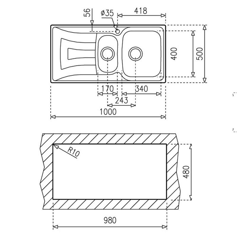 Ban Ve Ky Thuat Chau Rua Bat TEKA UNIVERSO 1 1 2B 1D 1