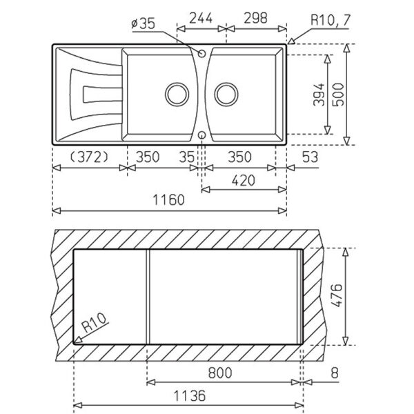 Ban Ve Ky Thuat Chau Rua Bat TEKA UNIVERSO 2B 1D 1