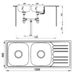 Ban Ve Ky Thuat Chau rua bat Inox Hafele HS20 SSD2R90 567.20.513