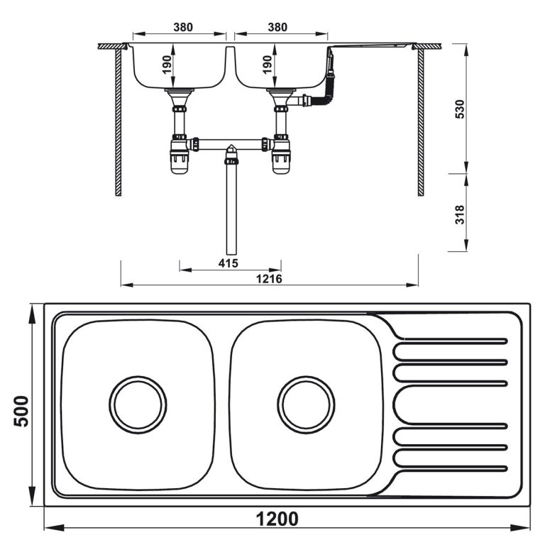 Ban Ve Ky Thuat Chau rua bat Inox Hafele HS20 SSD2R90 567.20.513
