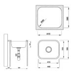Ban Ve Ky Thuat Chau rua bat Inox Hafele HS20 SSN1R50 567.24.000
