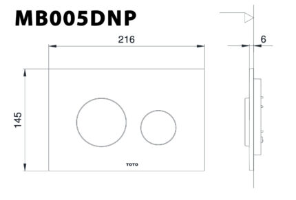 Ban ve ki thuat Nap day nut nhan xa bon cau TOTO MB005DNP ma chrome mo