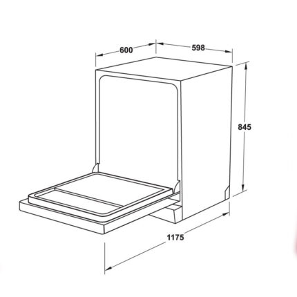 Ban ve kich thuoc may rua bat Hafele HDW F60EB 538.21.310