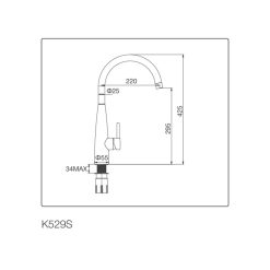 Ban ve kich thuoc voi rua bat Malloca K529 S