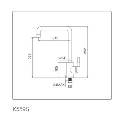 Ban ve kich thuoc voi rua bat Malloca K559 S