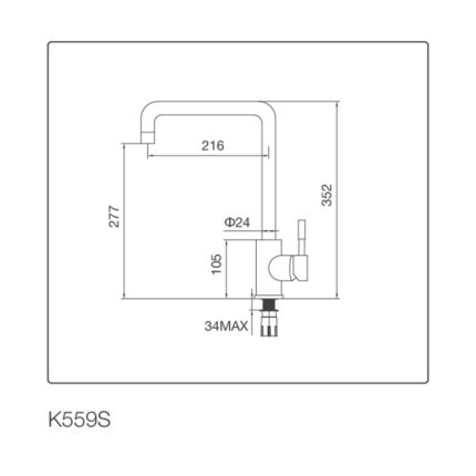 Ban ve kich thuoc voi rua bat Malloca K559 S