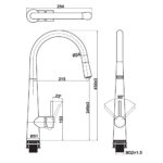 Ban ve ky thuat Voi rua bat HAFELE HT21 CH1P245 577.55.220 nong lanh rut day