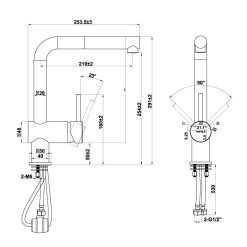 Ban ve ky thuat Voi rua bat HAFELE HT21 GH1P254 577.55.350 nong lanh rut day