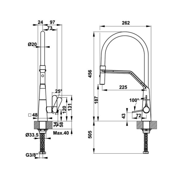 Ban ve ky thuat Voi rua bat HAFELE HYDROS HT20 CH1F187 570.82.230