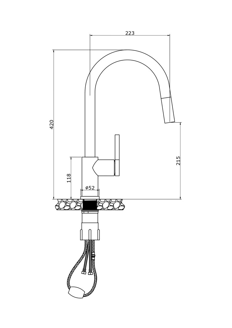 Ban ve ky thuat Voi rua bat KONOX Alto Black nong lanh rut day