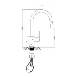 Ban ve ky thuat Voi rua bat KONOX Alto Chrome nong lanh rut day