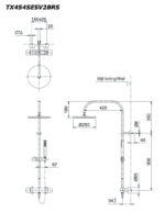 Ban ve ky thuat Voi sen cay TOTO TX454SESV2BRS nhiet do