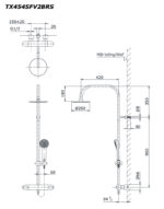 Ban ve ky thuat Voi sen cay TOTO TX454SFV2BRS nhiet do