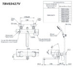 Ban ve ky thuat Voi sen tam TOTO TBV03427V nhiet do