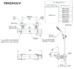Ban ve ky thuat Voi sen tam TOTO TBV03431V nhiet do