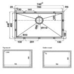 Ban ve ky thuat chau rua bat Inox Hafele HS21 SSN1S80 567.94.060 1