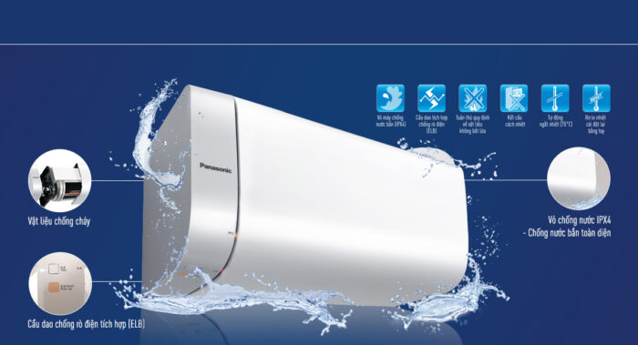 Bình nóng lạnh PANASONIC DH 30HBMVW 30L ngang (4)