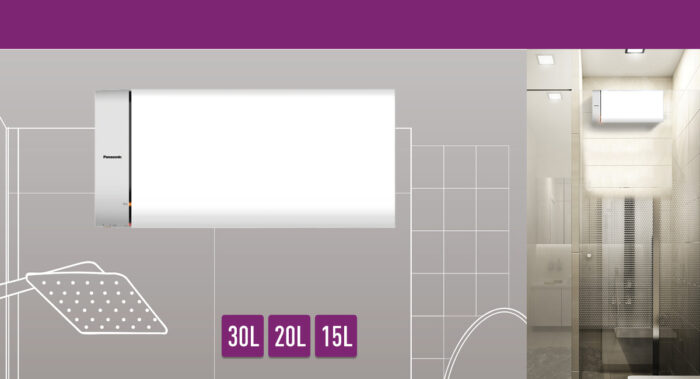 Bình nóng lạnh PANASONIC DH 30HBMVW 30L ngang (6)