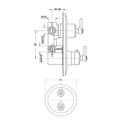 Bo tron voi sen am tuong HAFELE KYOTO 589.35.009 589.35.039 589.35.069 589.35.099 2 1