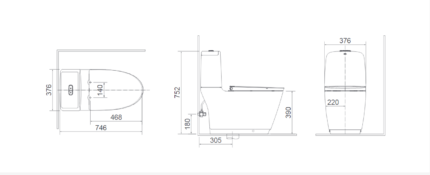 Bon Cau 2 Khoi INAX AC 832VN Xa Nhan Aqua Ceramic 1