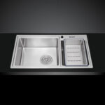 Chau rua bat Inox MALLOCA MS 8801 2 ho