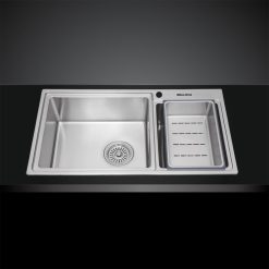 Chau rua bat Inox MALLOCA MS 8801 2 ho