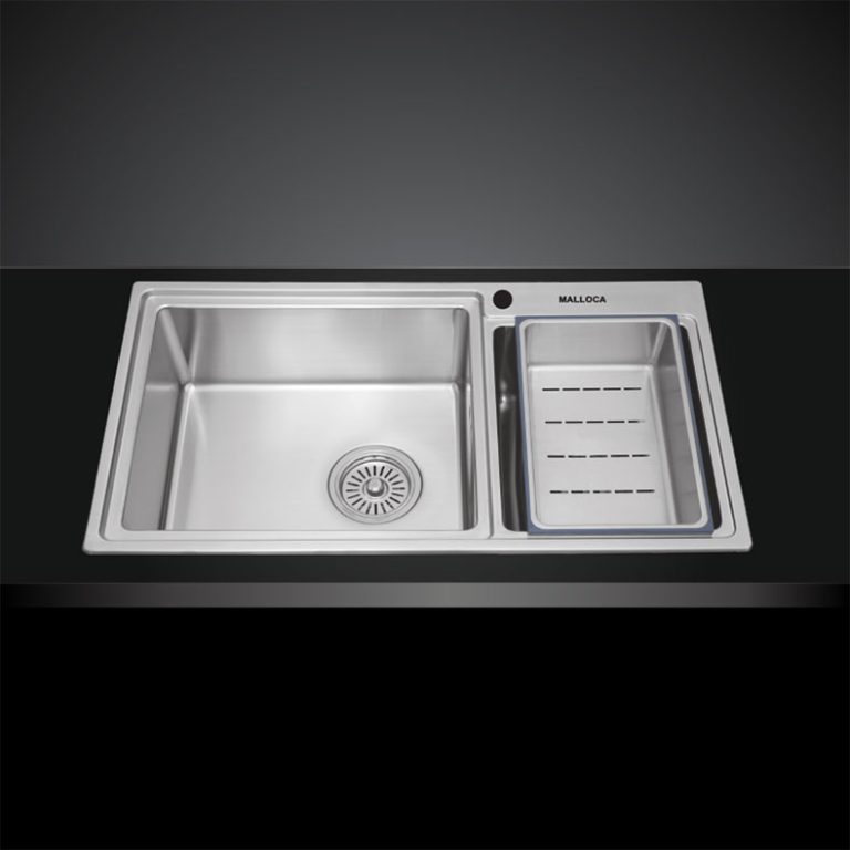 Chau rua bat Inox MALLOCA MS 8801 2 ho