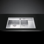 Chau rua bat Inox Malloca MS 6305 2 ho ban phai