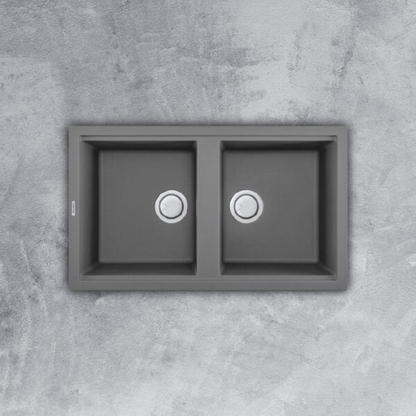 Chậu rửa bát đá Malloca TITANIUM G-45073 2 hố