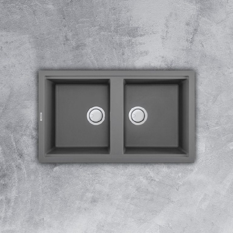 Chậu rửa bát đá Malloca TITANIUM G-45073 2 hố