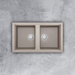 Chậu rửa bát đá Malloca TORTORA G-45043 2 hố